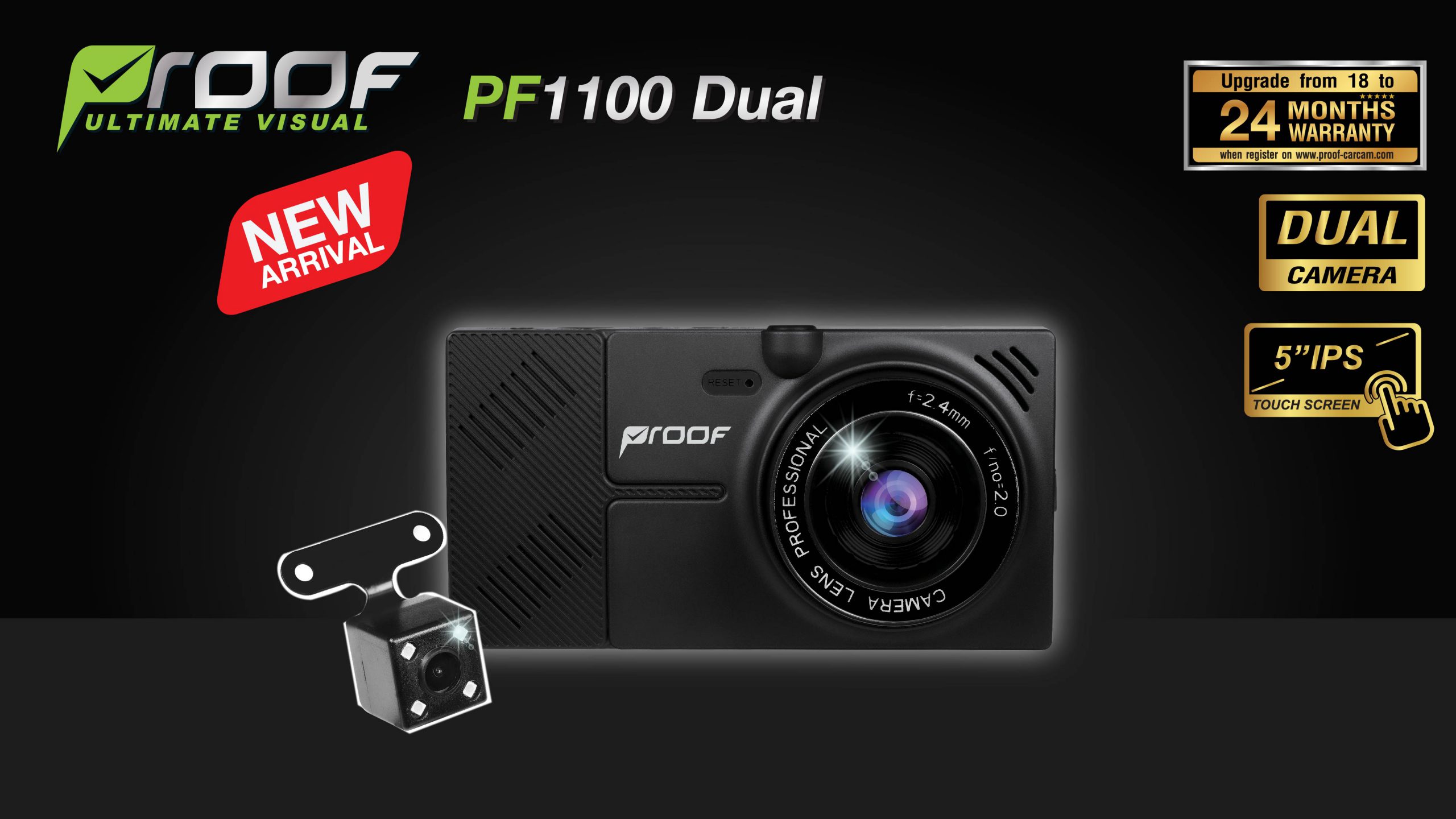 กล้องติดรถยนต์ PF1100 Dual